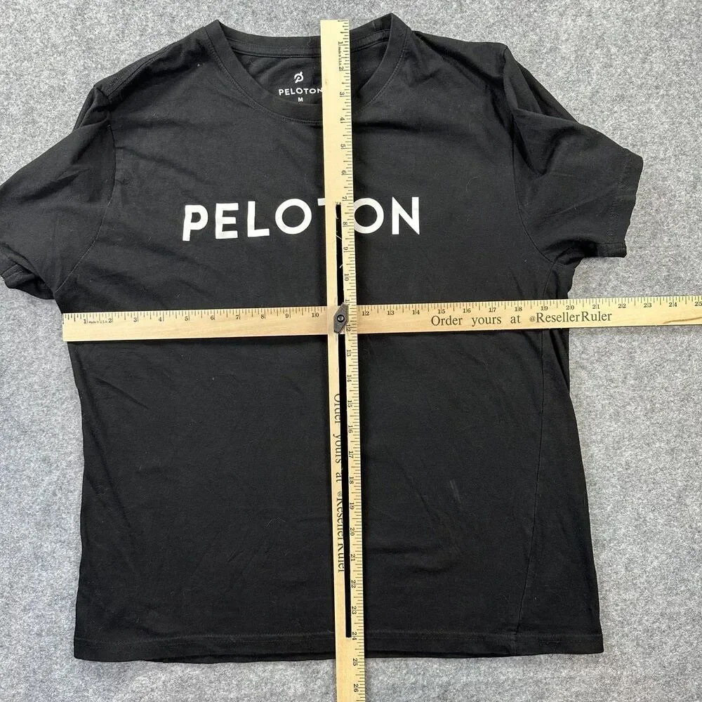 Peloton Shirt Mens Medium Black Century 100 Ride Graphic Tee Cotton Workout